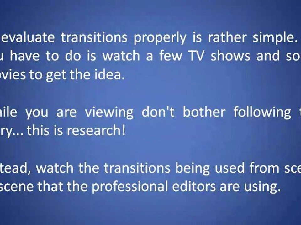 Video Transitions And Their Importance In Evaluating Video Editing Software