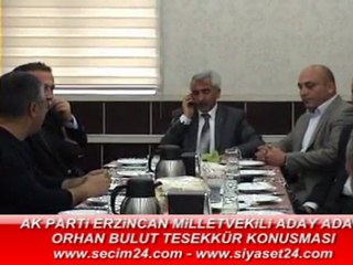 Erzincan AK Parti Orhan Bulut Teşekkür Etti