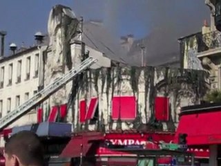 Incendie à l'Elysée Montmartre à Paris