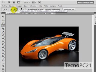 efecto photoshop llantas moviendose