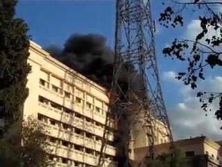 Pożar ministerstwa spraw wewnętrznych w Kairze