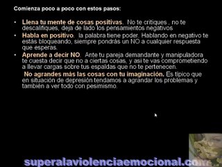 Depresión y Violencia emocional en la pareja