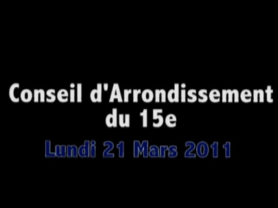 Conseil d'arrondissement du 21/03/11