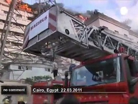 Interior ministry on fire in Cairo - no comment