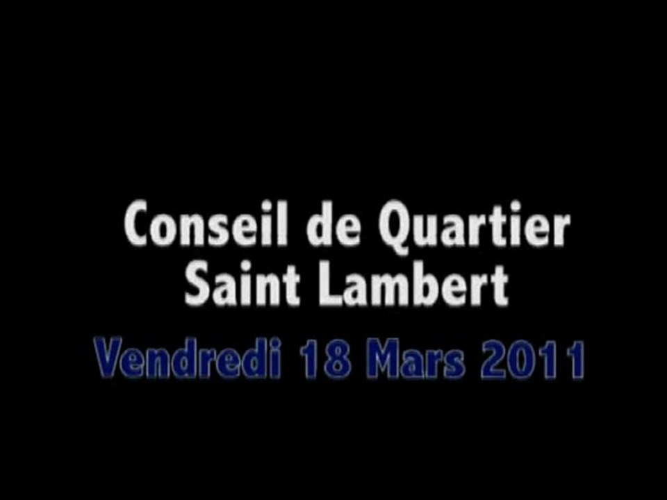 Conseil de Quartier Saint Lambert du 18/03/11