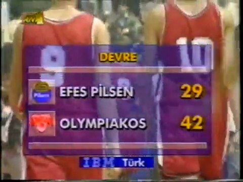 Efes Pilsen vs Olympiakos 42-77 Euroleague 1995 [ keepvid.com]