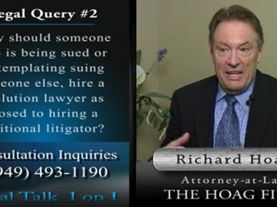 oc business resolution lawyer Hoag says mediate no litigate