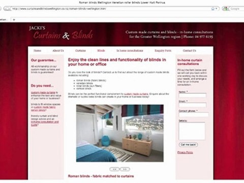 Custom made curtains and drapes in Wellington