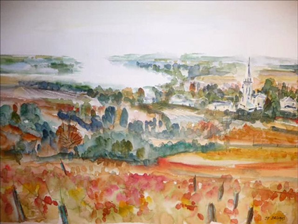 PEINTURE AQUARELLE JF BRIVAUD/ AQUARELLE PAINTING