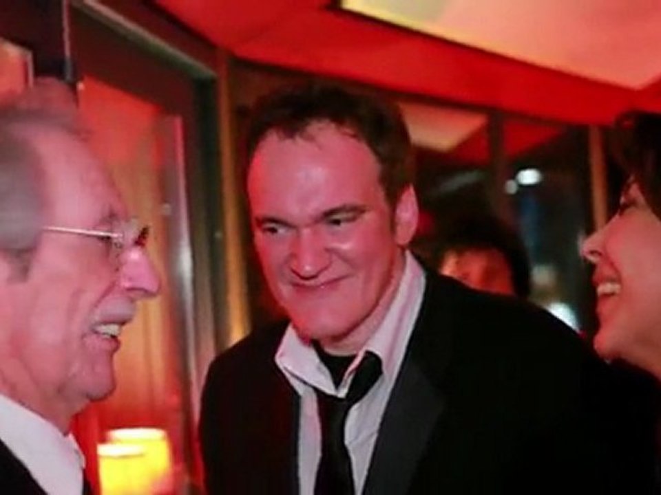 Quentin Tarantino et Jean Rochefort après un dînner bien arrosé!