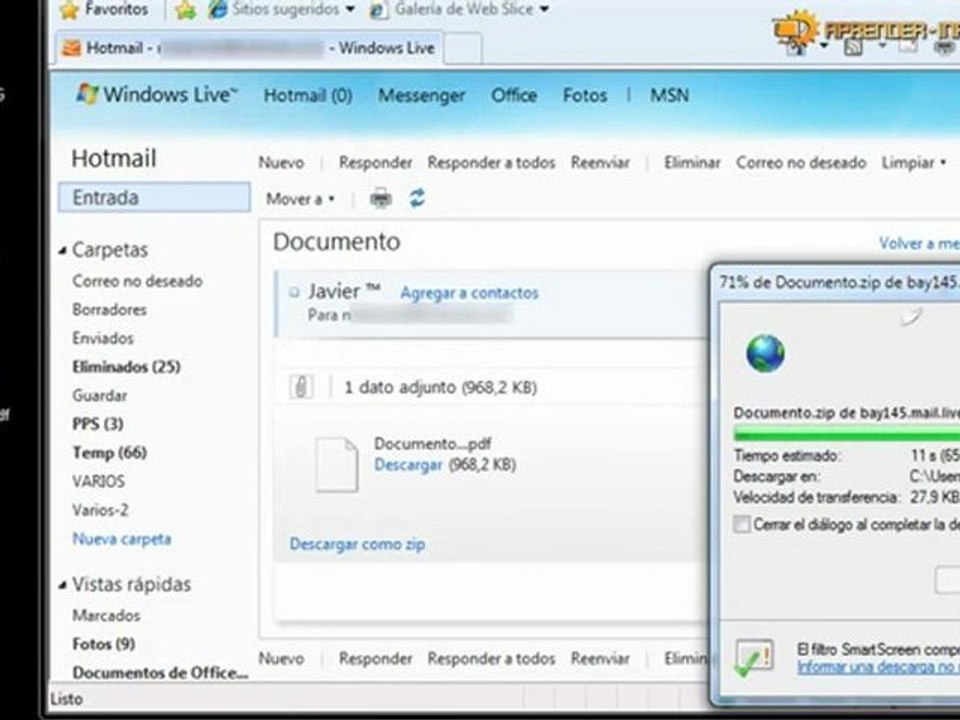 Cómo enviar y guardar archivos adjuntos por EMail