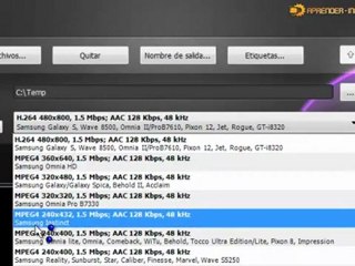Como convertir videos para moviles Samsung