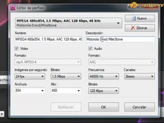 Convertir videos para terminales Android