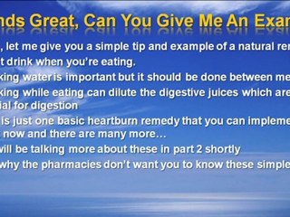 Heartburn Home Remedies - Part 1