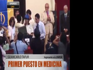 GeanCarlo Tafur es el primer puesto en Medicina Humana en la Universidad San Marcos