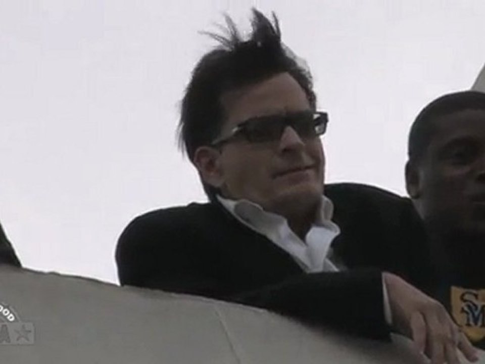 Charlie Sheen CAUGHT drinking Tiger's Blood, EXCLUSIVE!