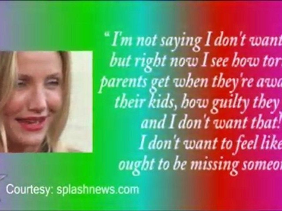 Cameron Diaz's Kid Phobia!!