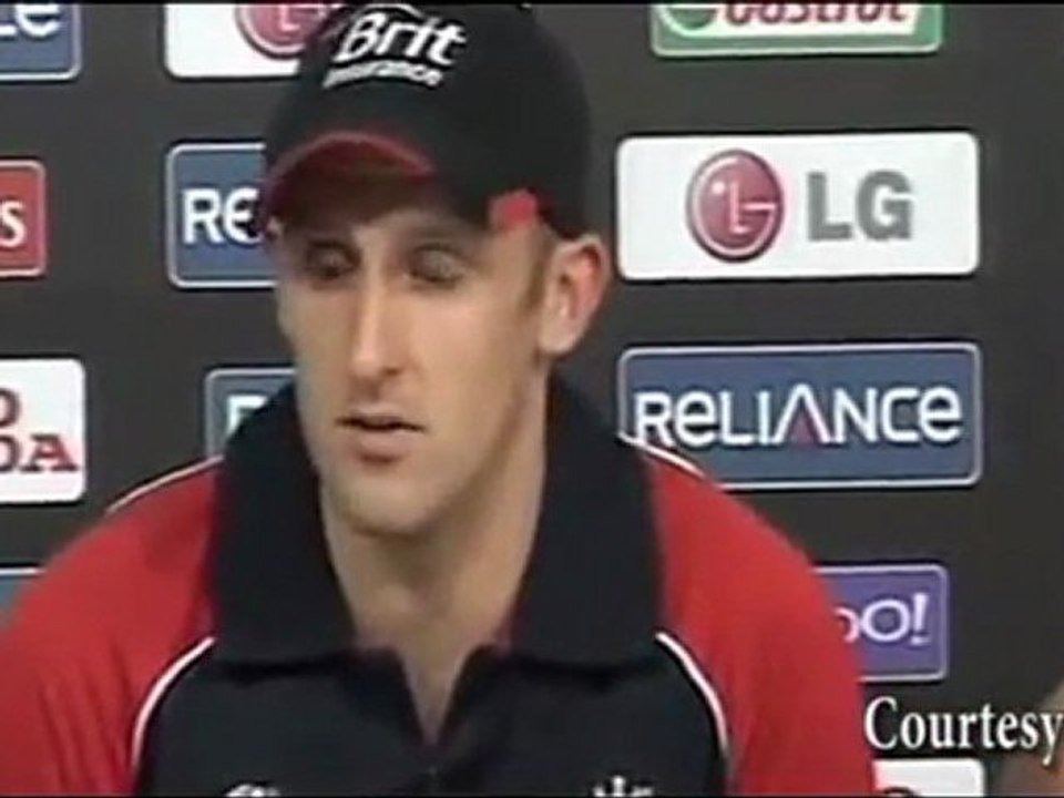 MAN OF THE MATCH James Tredwell vs West Indies at ICC Cricket World Cup 2011