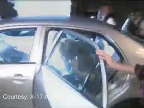 Robert Pattinson and Kristen Stewart leaving The Thompson Hotel