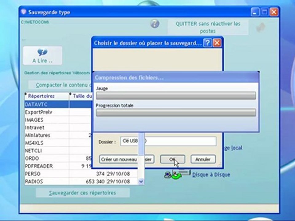 Divers : Réalisation d'une sauvegarde interne