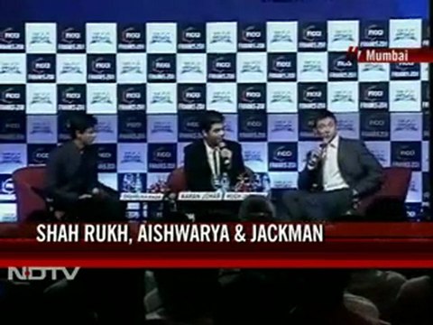 SRK, Hugh Jackman and K Jo at FICCI-FRAMES Film Fest