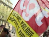 Manifestation contre les restructurations à l'AP-HP