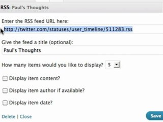 WordPress Blog Twitter Feed - WordPress Attack