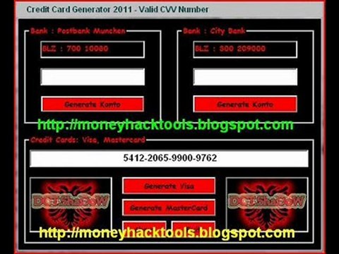 Credit Card Generator 2011 - valid cvv working number !