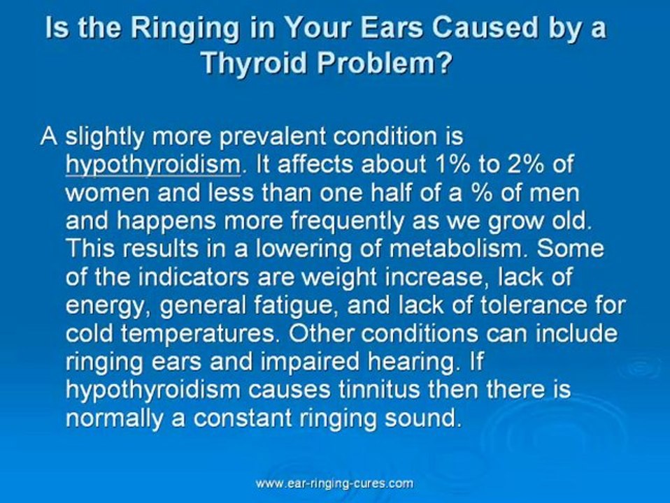 Does The Thyroid Cause Ringing Ears and How to Make the...