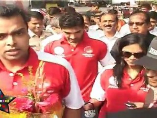 John Abraham Plays Football