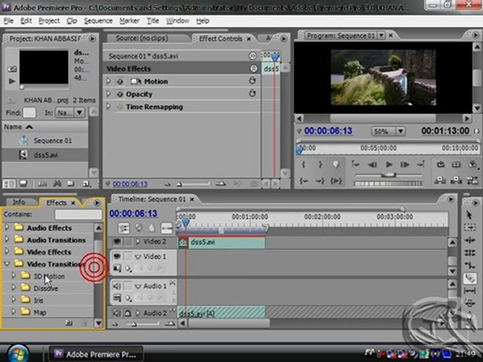 (ch 13) how to insert a video transition