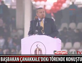 BAŞBAKAN ÇANAKKALE'DEKİ TÖRENDE LİBYAYI KONUŞTU