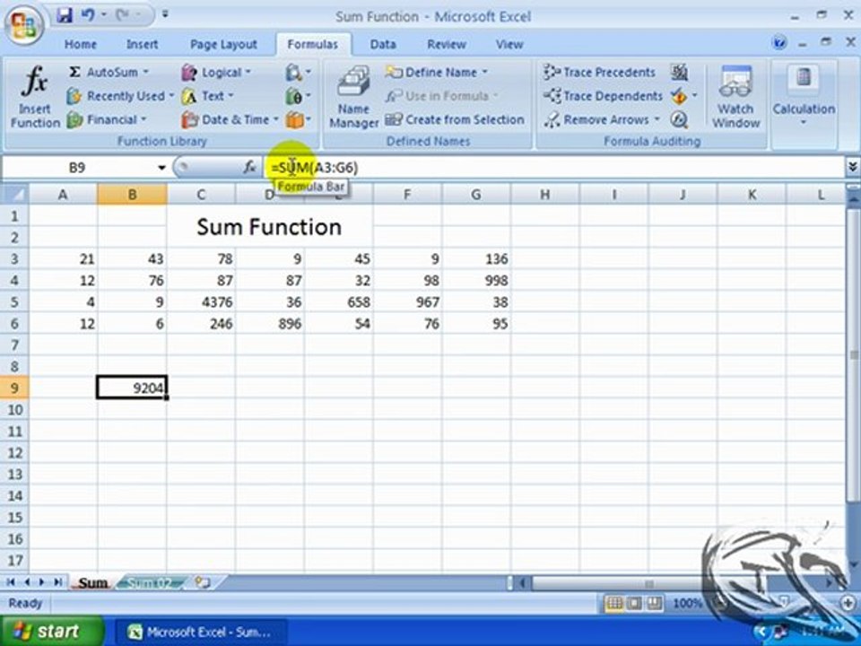 Sum Funcation 09