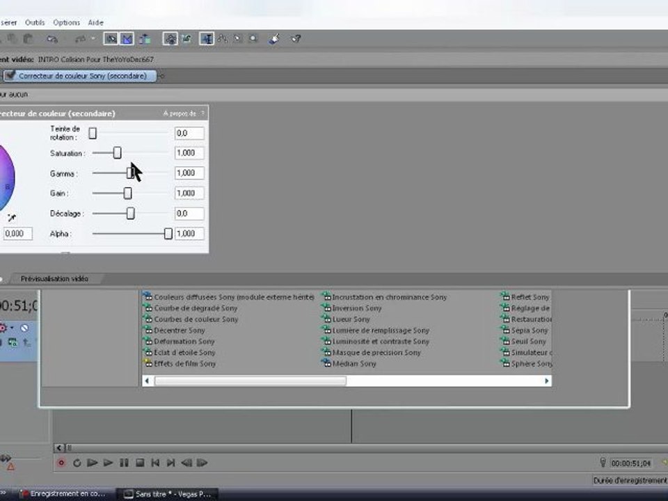 [TUTO] Sony Vegas Pro 10 Couleur Correction et HD [Vidéo HD]