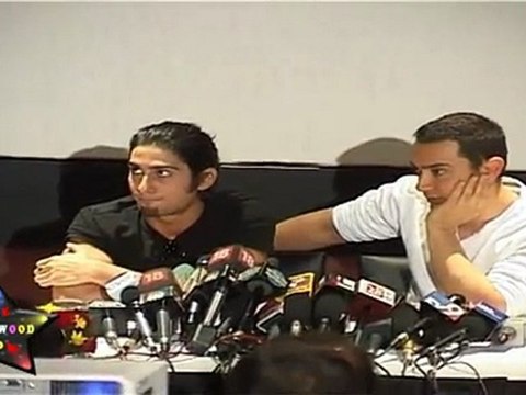 Pratik Gets Nervous With Aamir At Dhobi Ghat Press Meet