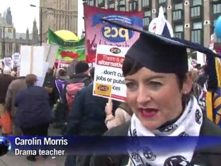 Britons turn out en masse against austerity measures