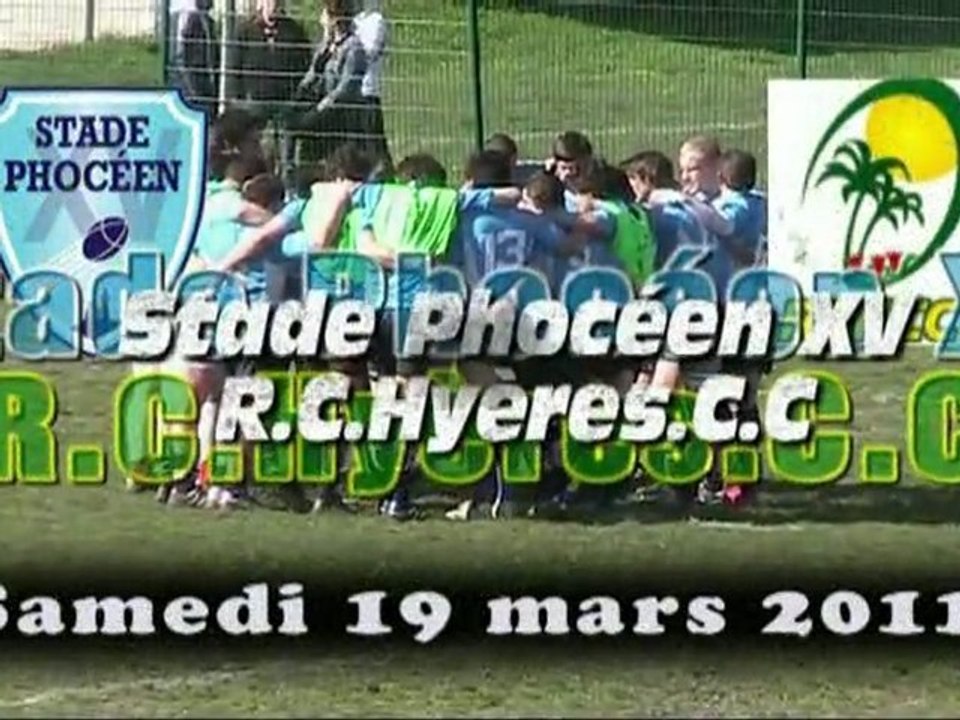 Rugby STADE PHOCEEN XV - R.C.Hyeres.C.C (resume)