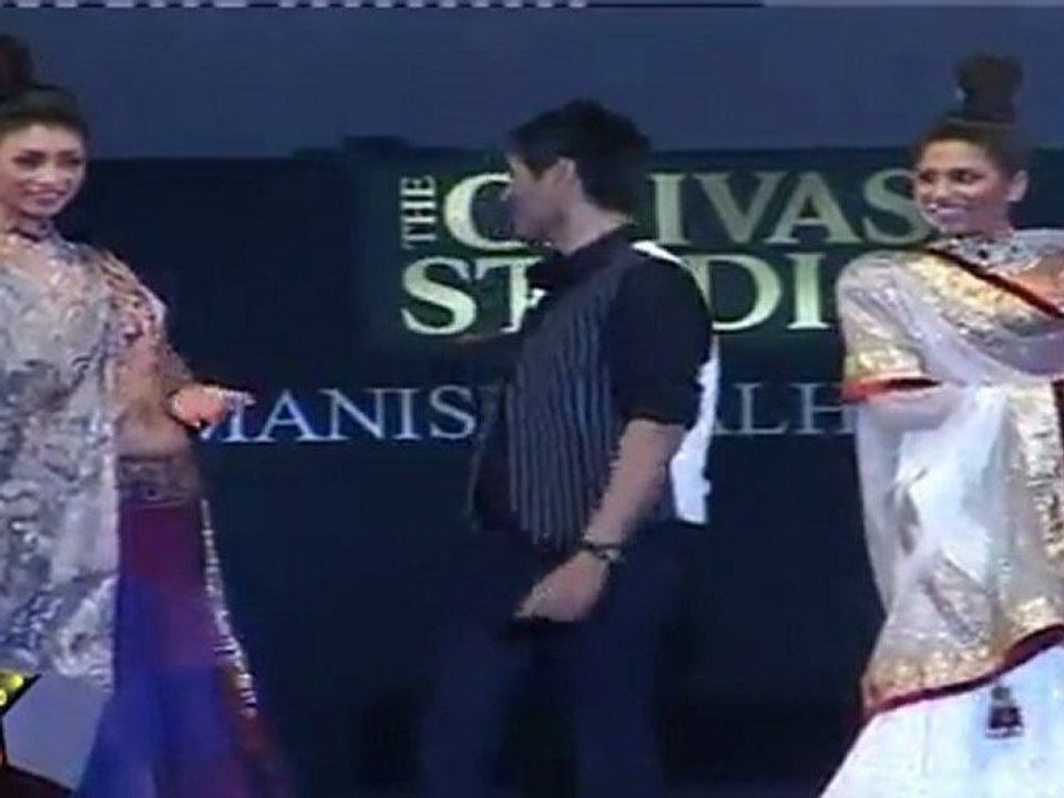 Manish Malhotra With Group Of Sexy Babes At Chivas Studios Fashion Show