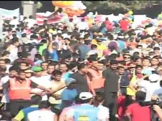 Anil Ambani At Mumbai Marathon 2011