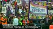 Autoridades reprimen a británicos tras protestar en Londres contra drástica reforma al sistema de subsidios