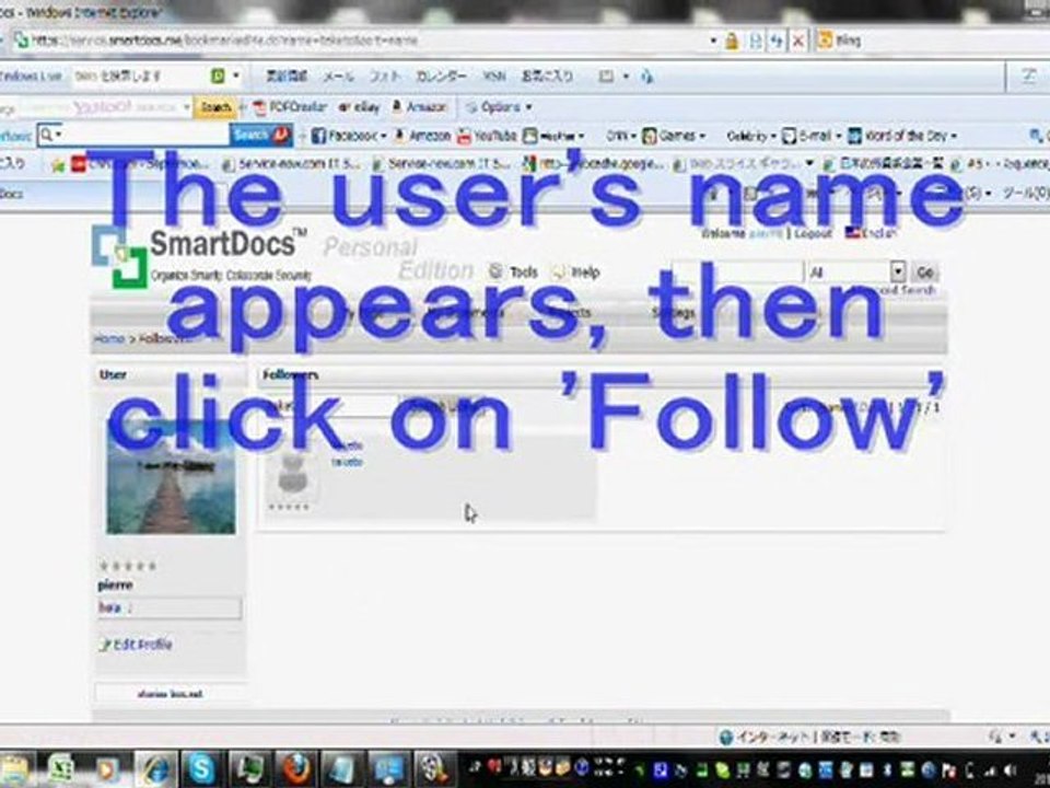 Smartdocs how to follow other users