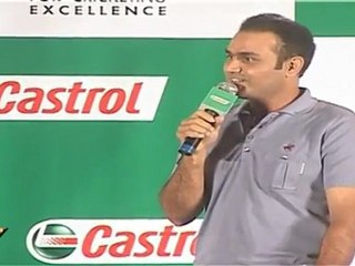 Virendra Sahvag Gets Batsman Of The Year Award At Castrol Awards 2011