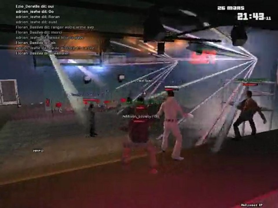 Fête sur le Serveur Hollywood Roleplay (SAMP)
