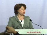 Cantonales 2ème tour: le discours de Martine Aubry