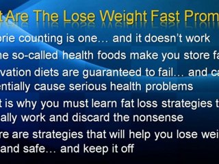 Lose Weight Fast and Safe Suggestions
