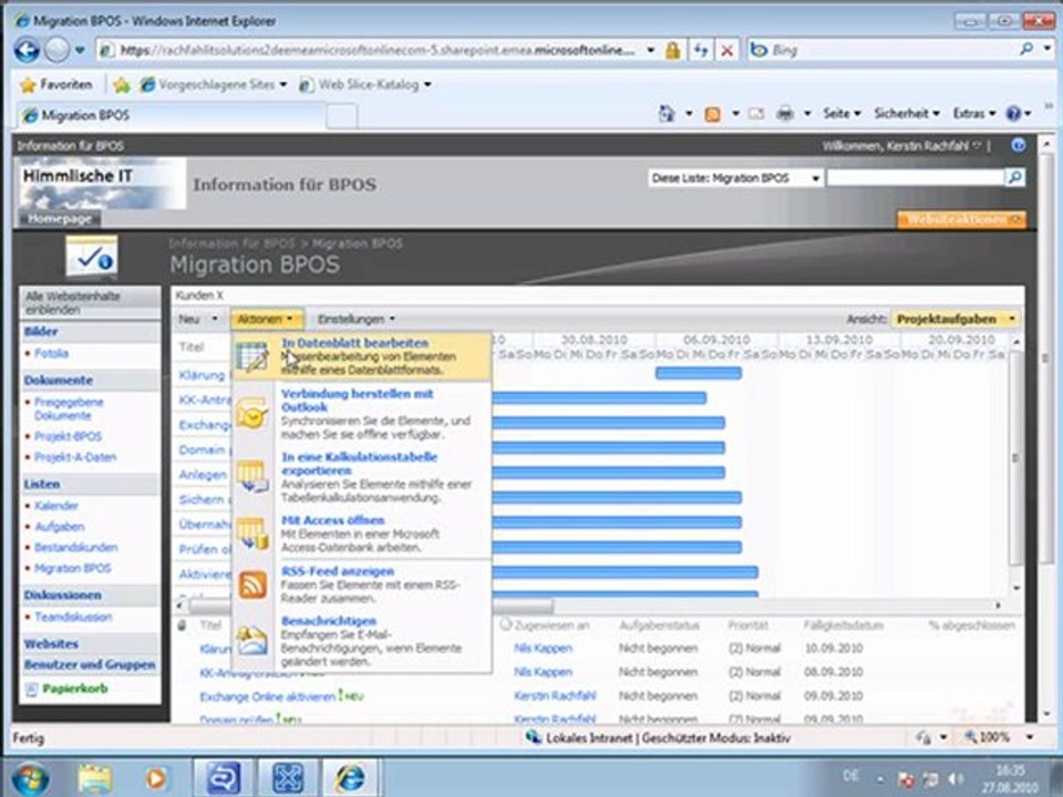 Projekte mit Sharepoint Online - MOS