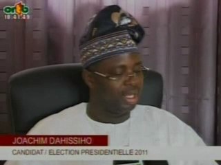 Joachim DAHISSIHO, Candidat aux présidentielle 2011, s'exprime