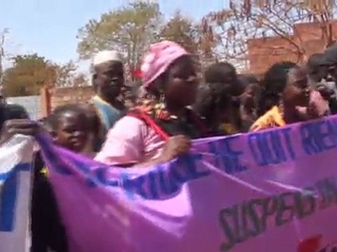 Manifestation anti OGM, Burkina Faso - Caravane des mouvements sociaux en route vers le Forum Social Mondial