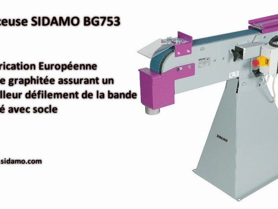 Ponceuse SIDAMO BG753 avec Kit de Grugeage