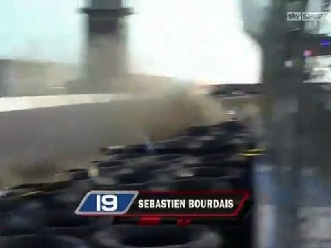 INDYCAR St Petersburg 2011 Warm up Big crash Bourdais